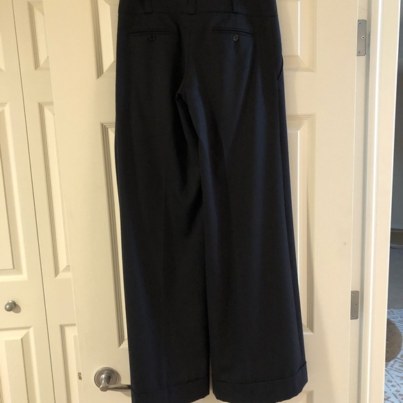 BCBG MaxAzria Navy shadow striped trouser size 0 - Picture 8 of 12